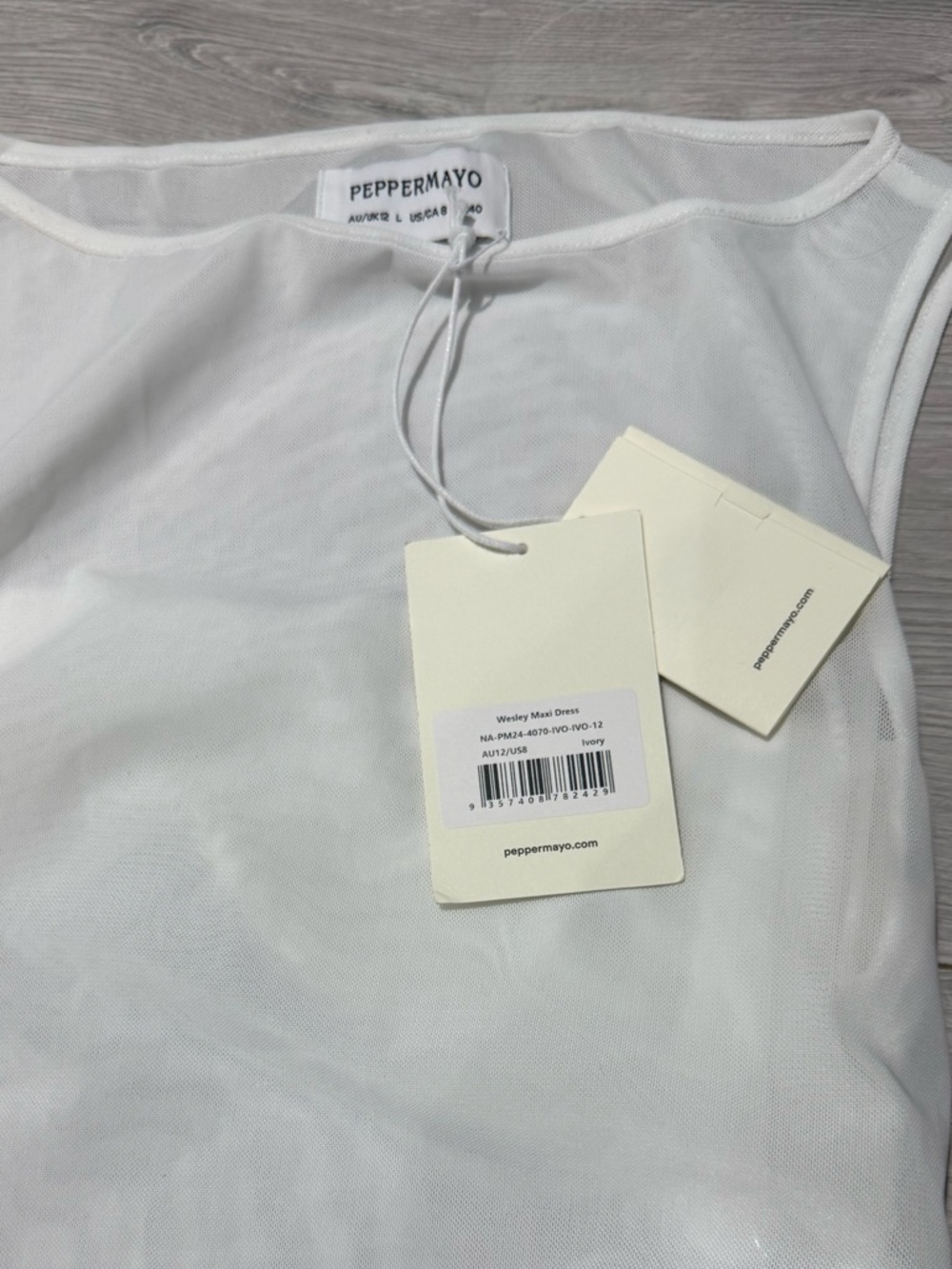 Peppermayo Ivory Twist-Front Maxi Dress - Picture 3 of 8